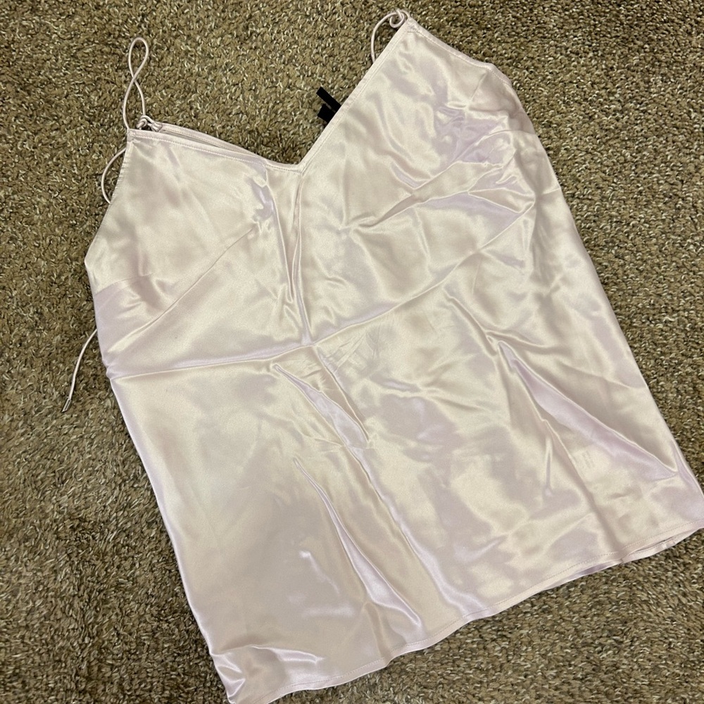 PAIGE Light purple Satin silk Tank Top